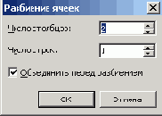 Разбиение ячеек